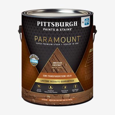 PITTSBURGH PAINTS & STAINS<sup>®</sup> PARAMOUNT<sup>™</sup> Exterior Semi-Transparent Super Premium Stain & Sealant In One - Alkyd Oil