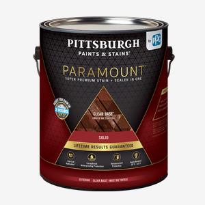 PITTSBURGH PAINTS & STAINS<sup>®</sup> PARAMOUNT<sup>™</sup> Exterior Solid Color Super Premium Stain & Sealant In One