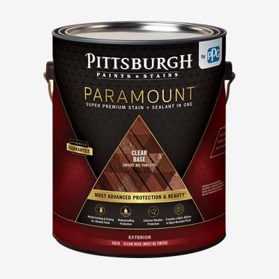 PITTSBURGH PAINTS & STAINS<sup>®</sup> PARAMOUNT<sup>™</sup> Exterior Solid Color Super Premium Stain & Sealant In One