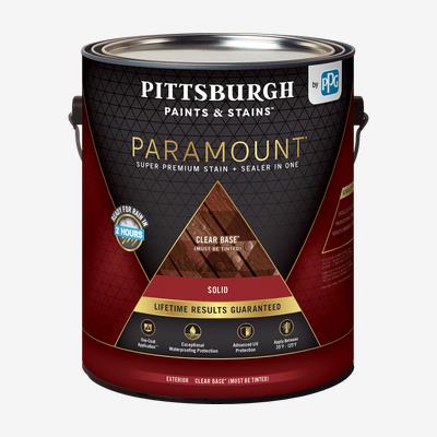 PITTSBURGH PAINTS & STAINS<sup>®</sup> PARAMOUNT<sup>™</sup> Exterior Solid Color Super Premium Stain & Sealant In One