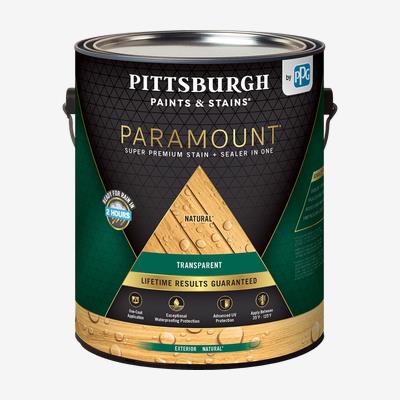 PITTSBURGH PAINTS & STAINS<sup>®</sup> PARAMOUNT<sup>™</sup> Exterior Transparent Super Premium Stain & Sealant In One - Acrylic Oil