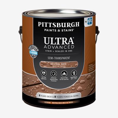 PITTSBURGH PAINTS & STAINS<sup>®</sup> ULTRA Advanced Exterior Semi-Transparent Stain & Sealant
